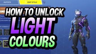 HOW TO UNLOCK COLOURS OMEGA AND CARBIDE FORTNITE SKIN LIGHT COLOURS [upl. by Grochow]