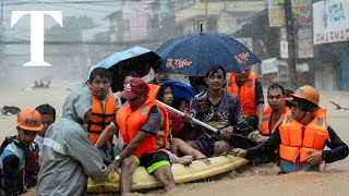 Typhoon Gaemi strikes Taiwan and Philippines [upl. by Goodrich]