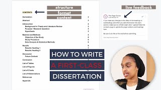 How To Write A FirstClass Dissertation in 4 WEEKS  INCLUDING EDITABLE TEMPLATE [upl. by Anyad8]