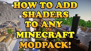 How to install Shaderpacks to Minecraft Modpacks English  Attack of the b team Tekkit Technic [upl. by Dlanor]