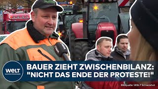 BAUERNPROTEST IN DEUTSCHLAND Landwirt zieht Bilanz quotDenke nicht dass das Ende der Proteste istquot [upl. by Ursi]