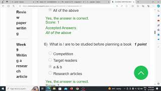 ACADEMIC WRITING With Research Week 14 MCQ [upl. by Tuinenga842]