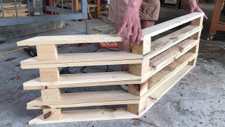 DIY Wood Pallets Ideas Best Tips amp Projects  How to Build A Pallet Bench [upl. by Ehgit970]