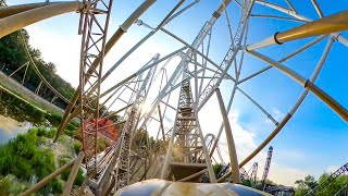 Hyperia Roller Coaster Thorpe Park Multi Angle POV Front Seat Back Seat Rider Cam [upl. by Lahcsap492]