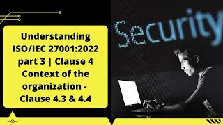 Understanding ISOIEC 270012022 part 3  Clause 4 Context of the organization  43 amp 44 [upl. by Cassandra]