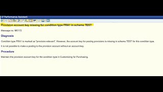 Fixing Provision Account Key Missing for Condition Type FRA1 in Schema RM0000 Error in SAP MM [upl. by Litch]