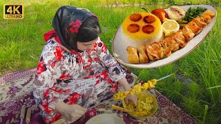 Joojeh kabab Persian Chicken kabab  Iran Rural lifestyle  IRAN VILLAGE LIFE [upl. by Neelyk]