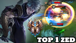 Wild Rift Zed  Top 1 Zed Gameplay Rank Challenger [upl. by Hacim446]