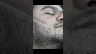 ASMR Beard Threading For Men  ASMR Eye Brows Threading For Men shorts [upl. by Ava]