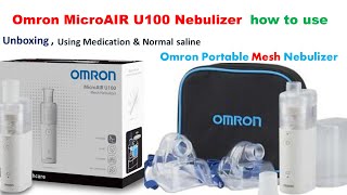 Omron micro air portable nebulizer how to use Omron micro air u100 [upl. by Aizitel]