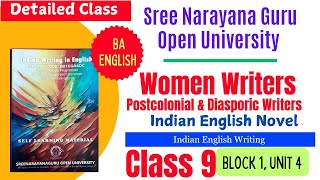 Sree Narayana Guru Open University Indian Writing in English Block 1 Unit 4 Novel [upl. by Jael]