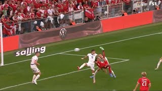 Yussuf Poulsens Stunning Bicycle Kick Denmark vs Serbia  UEFA Nations League 2024quot [upl. by Ellerrad]