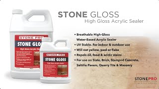 StonePro Stone Gloss High Gloss Sealer on Saltillo Paver [upl. by Anirec]