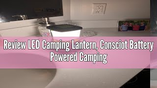 Review LED Camping Lantern Consciot Battery Powered Camping Lights 1000LM 4 Light Modes IPX4 Wat [upl. by Auqinahs]