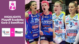 Novara  Conegliano  Highlights  Match 2 Semifinal   Lega Volley Femminile  Campionato 202223 [upl. by Byrdie]