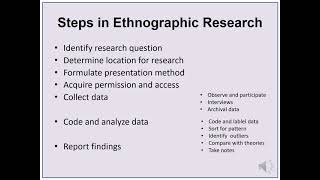 Ethnographic Research [upl. by Wolf]