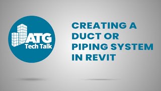 Creating a Duct or Piping System in Revit [upl. by Davies]