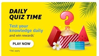 Amazon Funzone Daily Quiz Time Answers Today 🔥 11024 [upl. by Ytsirhk]