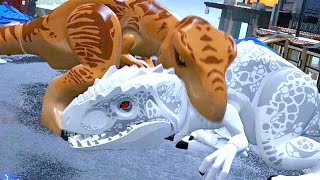 Giant Dinosaur Surprise Egg Opening Jurassic World Indominus Rex amp TRex Dinosaurs with Kids Toys [upl. by Leahcimsemaj]