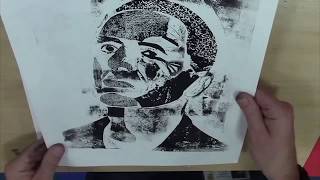 How to make a collagraph print part 2 printing [upl. by Kati]