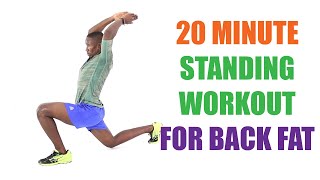 20 Minute Standing Workout for Back Fat Burn Back Fat Fast 🔥 200 Calorie 🔥 [upl. by Ranique]