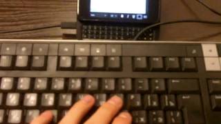 Nokia N900  USB Keyboard [upl. by Katushka478]