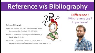 Difference between Reference and Bibliography Which one to you use in research article or thesis [upl. by Esilehc]