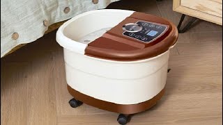 Ovitus Foot Spa Bath Massager with Heat16 Pedicure Spa Motorized Shiatsu Roller Massage Feet Review [upl. by Afihtan943]