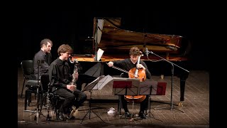 mdi ensemble  quotAllegro Sostenutoquot for clarinet cello and piano Helmut Lachenmann Part II [upl. by Yeleek]