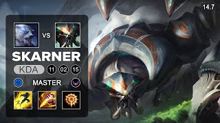 Skarner vs Volibear Jungle  EUW Master  Patch 147 Season 14 [upl. by Llien]