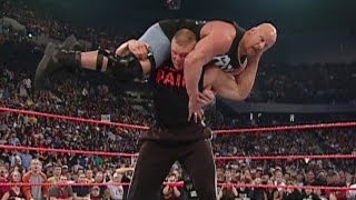 Brock Lesnar attacks quotStone Coldquot Steve Austin [upl. by Nealy]