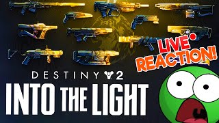 Destiny 2 Into The Light WEAPONS RETURN My LIVE Reaction [upl. by Franckot]