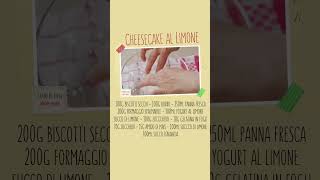 CHEESECAKE AL LIMONE di Benedetta Rossi  Ricetta TV Fatto in Casa per Voi shorts [upl. by Sorodoeht]