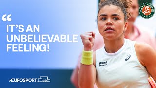 Jasmine Paolini beats Elena Rybakina to reach semifinals of French Open 😮‍💨 [upl. by Metts]