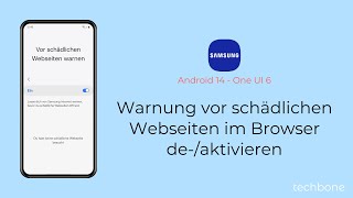 Warnung vor schädlichen Webseiten im Browser aktivieren oder deaktivieren Samsung Internet [upl. by Rayburn249]