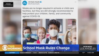 Students and Parents React to Lifting of Mask Mandates at Schools Across California [upl. by Stalker894]