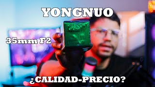 Lente YONGNUO 35mm F20  UNBOXING  calidadprecio [upl. by Ciaphus443]