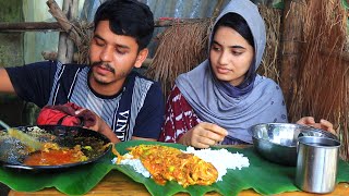 Husband amp Wife Spicy Fish Curry Cooking amp Eating Show  Village Girl Cooking Spicy Fish Curry [upl. by Karissa435]