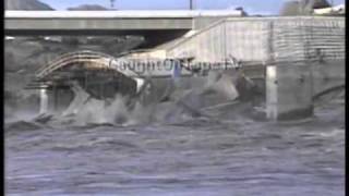 BRIDGE COLLAPSES DURING FLOOD [upl. by Danelle]