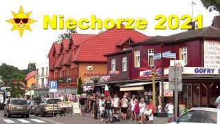 Niechorze 2021  deptak plaża atrakcje 13082021 [upl. by Arahsak834]