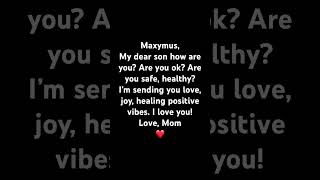 Day 914 • Message To My Son • MAXYMUS GREENWOOD • January 22 2024 [upl. by Ardnuhsed318]