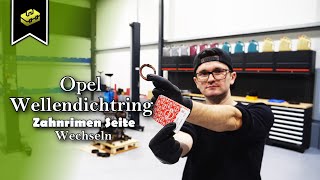 Opel Astra 16 Kurbelwelle Wellendichtring Zahnrimenseite Wechseln  Changing the Opel shaft seal HD [upl. by Nirroc455]