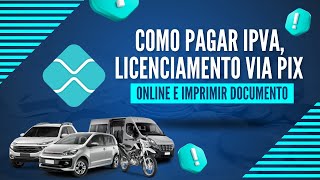 COMO PAGAR DOCUMENTO VIA PIX  IPVA LICENCIAMENTO [upl. by Burner]