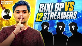 12 Streamers Shocked by Bixi Op Skills 🔥  Bixi Op vs Streamers  BGMI [upl. by Odrareg695]