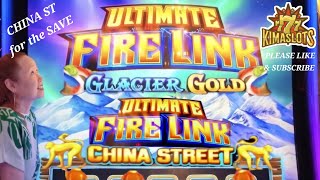 Ultimate Fire Link quotGlacier Goldquot amp quotChina Streetquot soboba casino slotmachine bonus gambling [upl. by Daile935]