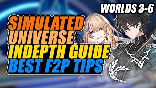 THE BEST F2P TIPS FOR SIMULATED UNIVERSE Worlds 36  Honkai Star Rail Indepth Guide [upl. by Feucht]