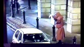 Mad Monk of the Cowgate caught on CCTV [upl. by Thorwald]