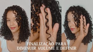 finalização com muita definição e sem volume cabelo cacheado 💗 [upl. by Fradin418]