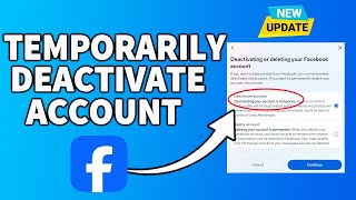 How to temporarily deactivate Facebook account update 2024 [upl. by Daile]