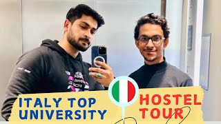 Italy’s TOP University Hostel Tour in Milan  POLIMI  Study in Italy on Scholarship  Rahat Khan [upl. by Ydaf]